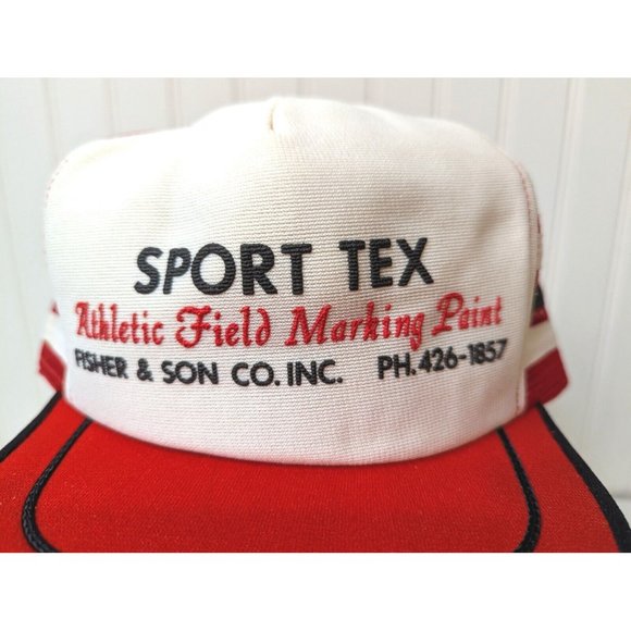 Sport Tex Fisher & Sons Co. Logo Mesh  Snapback Trucker Hat Baseball Cap Vintage - Picture 2 of 5